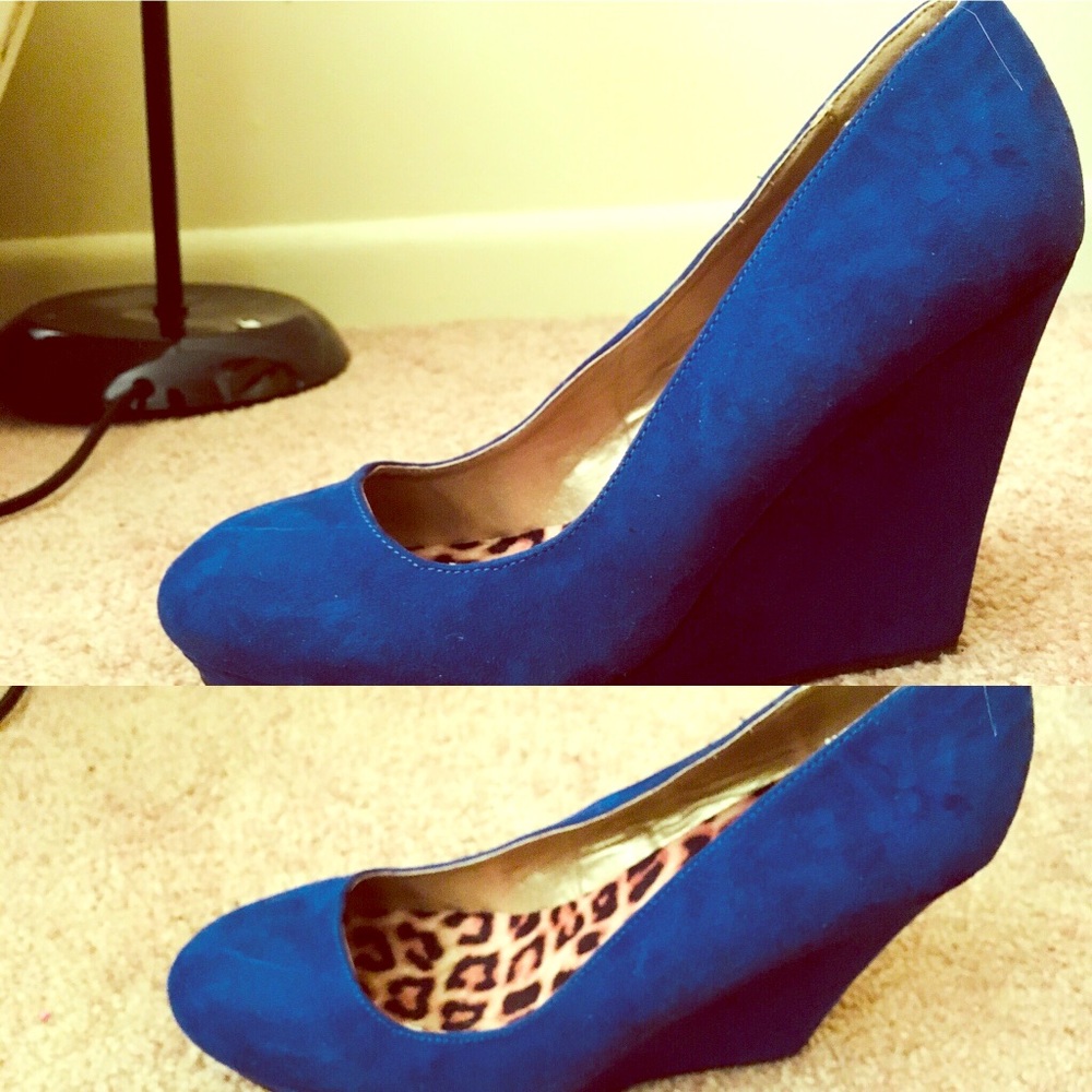 Royal Blue Wedges